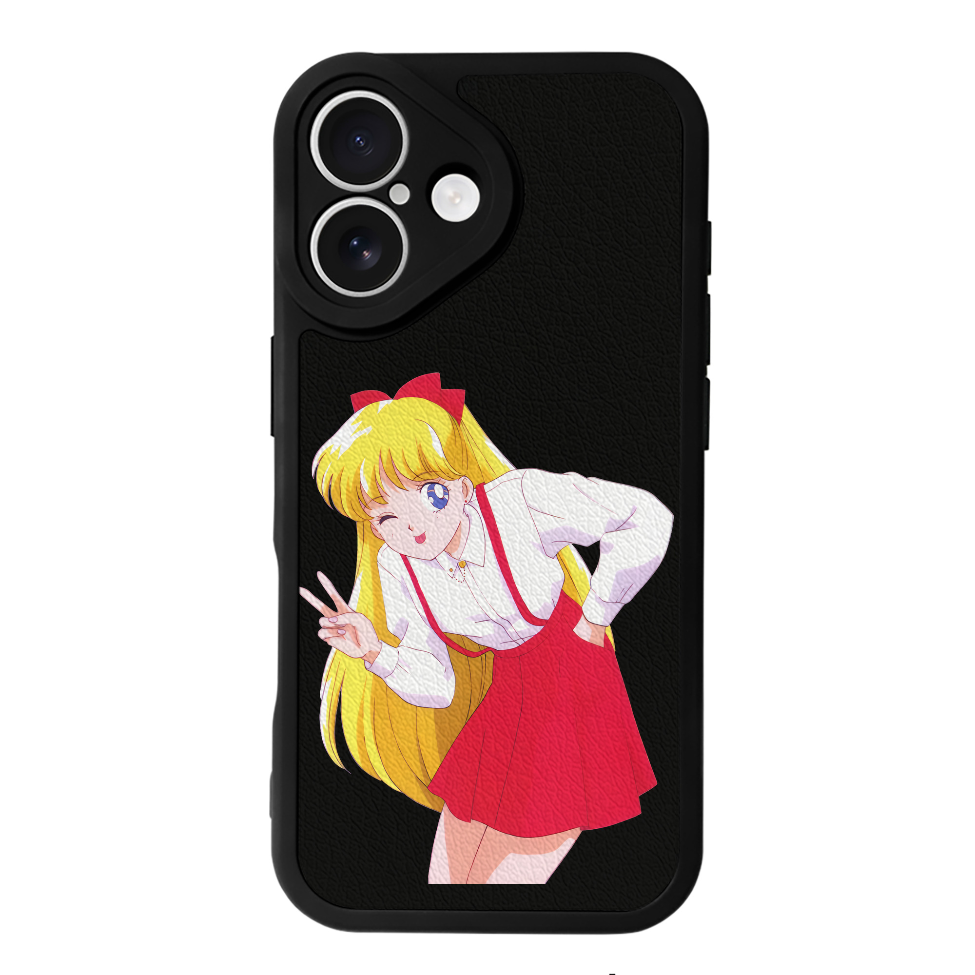 （画像用） 美少女戦士セーラームーン 愛野 美奈子 あいの みなこ Sailor Moon Aino Minako 【iPhone 16シリーズ対応】シリコンスマホケース（レザー調） 材質：シリコン